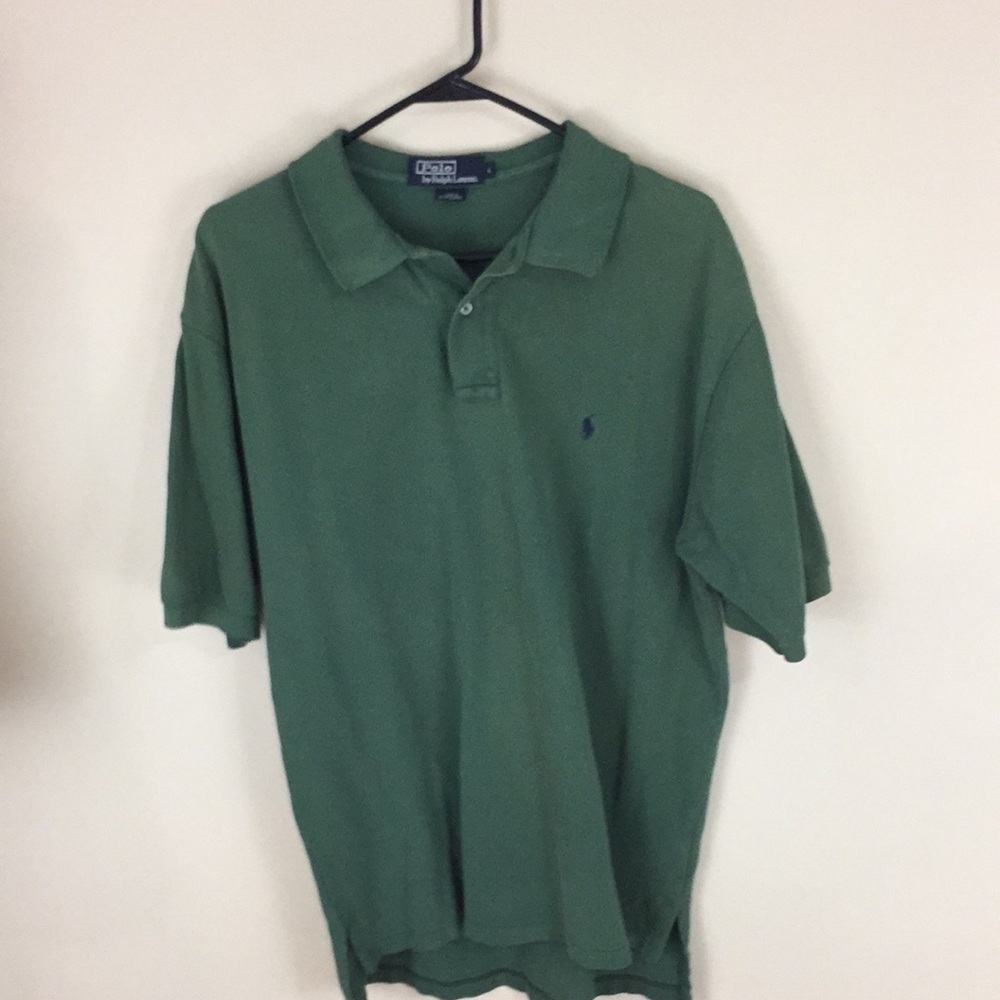 Polo Ralph Lauren Pony Green Cotton Mesh Polo Shirt Size Large